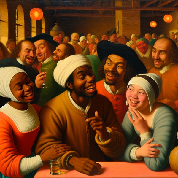 Vrolijk feest met romantische interactie tussen vrienden Een man introduceert zijn vriendin aan vrienden op een vrolijk feest met gelukkige gasten