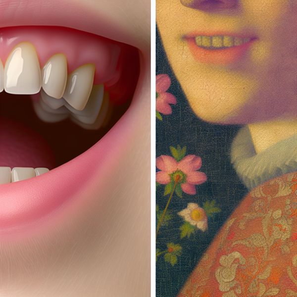 Close-up van een mond met een gezonde set tanden, benadrukt de noodzaak van mondgezondheid