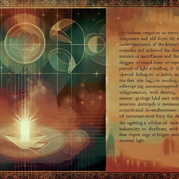 Goddelijke zegen en spirituele genezing in retro-futuristische illustratie Ethereal licht daalt neer als een goddelijke zegen op een vredig liggende persoon, symboliserend spirituele genezing en heiligheid in een retro-futuristische stijl