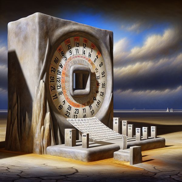 Hyperrealistisch scene met een kalenderstructuur van zeven dagen