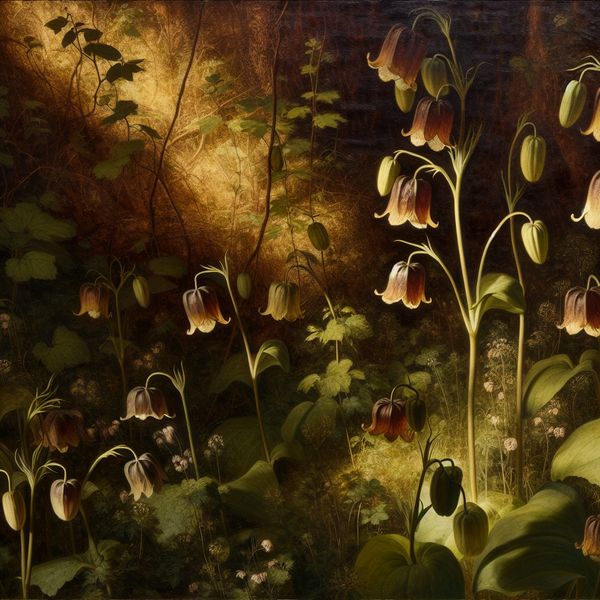 Klokjesbloem in Natuurlijk Licht Dichtbijopname van klokjesbloemen in een weelderige natuurlijke omgeving met zachte zonnestralen