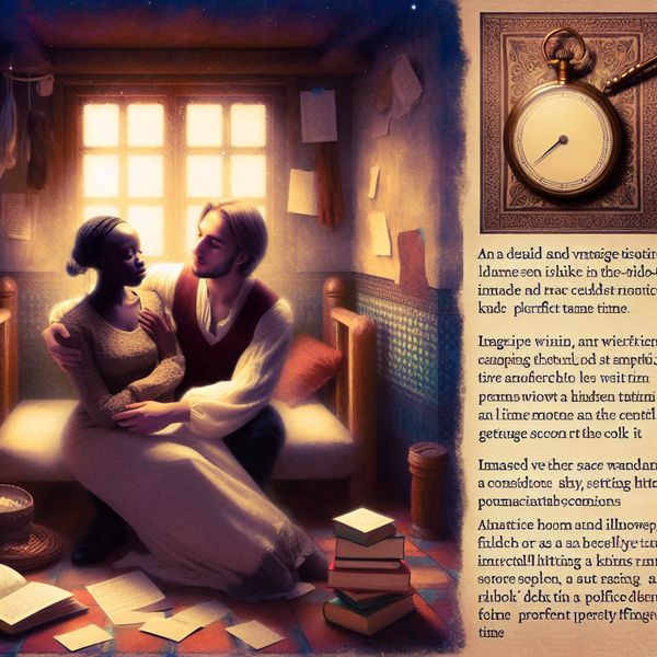 Passend moment in nostalgische setting - taal leren Nederlands Illustratie van een intiem moment in een nostalgische kamer waar een man troostende woorden spreekt op het juiste moment, passend bij de situatie