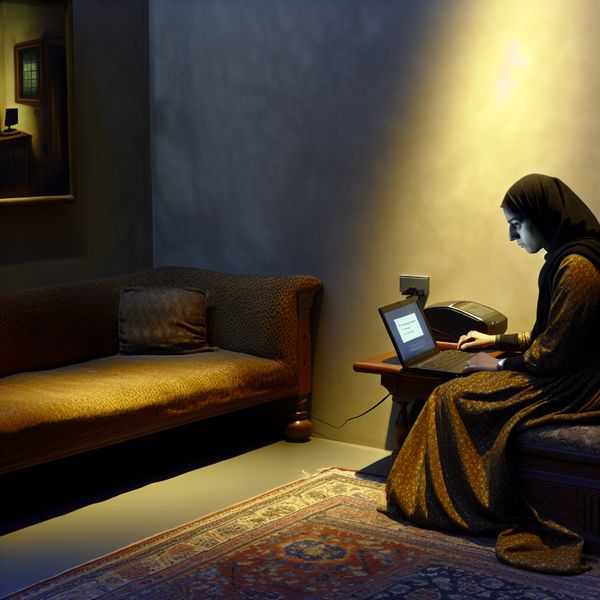 Een persoon aan een laptop in een sfeervolle kamer plaatst een online bestelling voor een nieuwe computer.