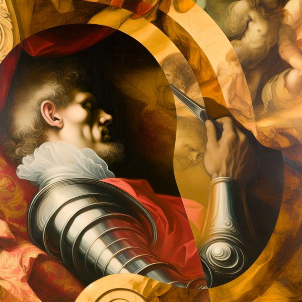 Rechterhelft van het lichaam - Barokke anatomie-illustratie voor taalonderwijs Barokke illustratie van een persoon die vredig op de rechterzij slaapt, met nadruk op de rechterhelft van het lichaam volgens de stijl van Peter Paul Rubens