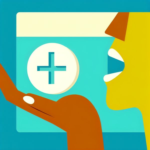 Illustratie medicijn innemen: witte tablet met kruisje voor pijnbestrijding Minimalistische illustratie van een hand die een witte tablet met een kruisje vasthoudt, klaar om in te nemen als medicijn tegen pijn of ziekte